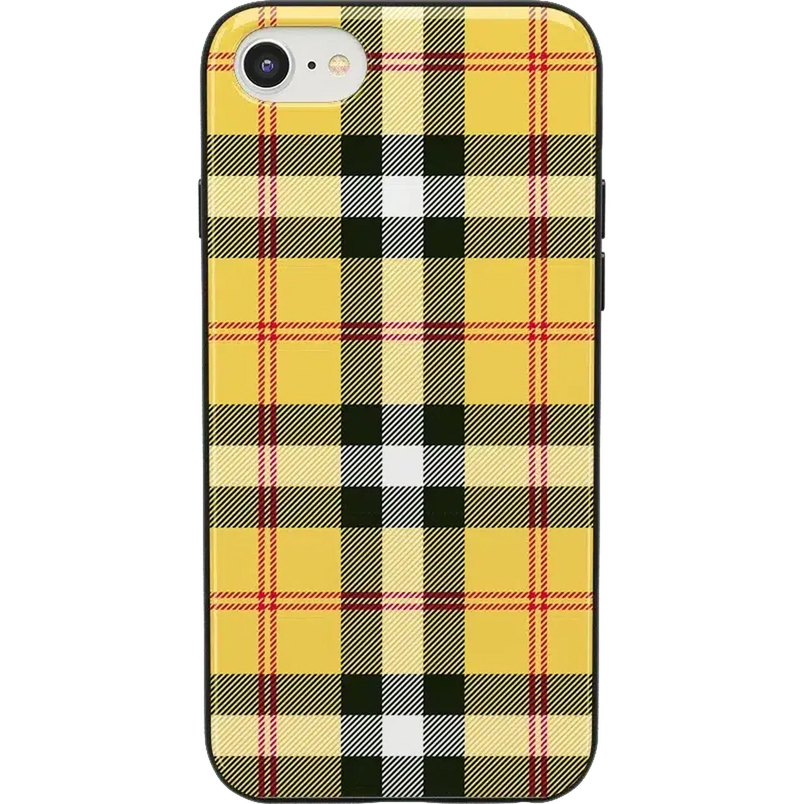 As if! | Yellow Plaid iPhone Case iPhone Case get.casely Classic iPhone 6/7/8 