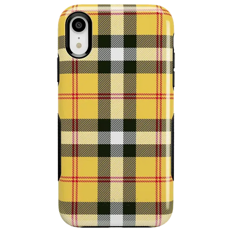 As if! | Yellow Plaid iPhone Case iPhone Case get.casely 