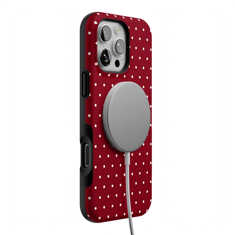 On the Dot | Maroon Polka Dot Case
