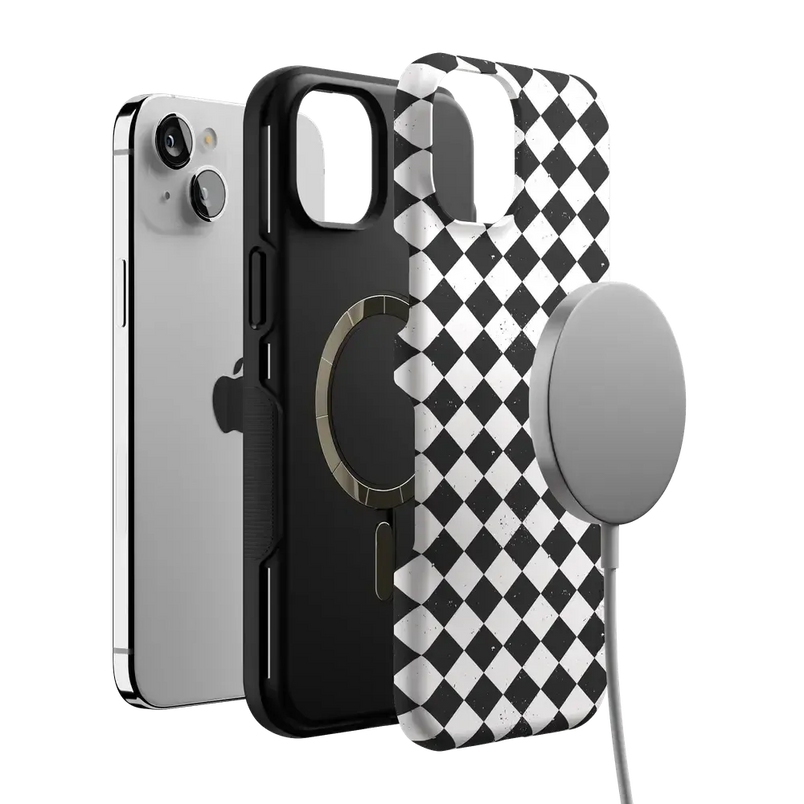 Salem's Hex | Black & White Checkered Case