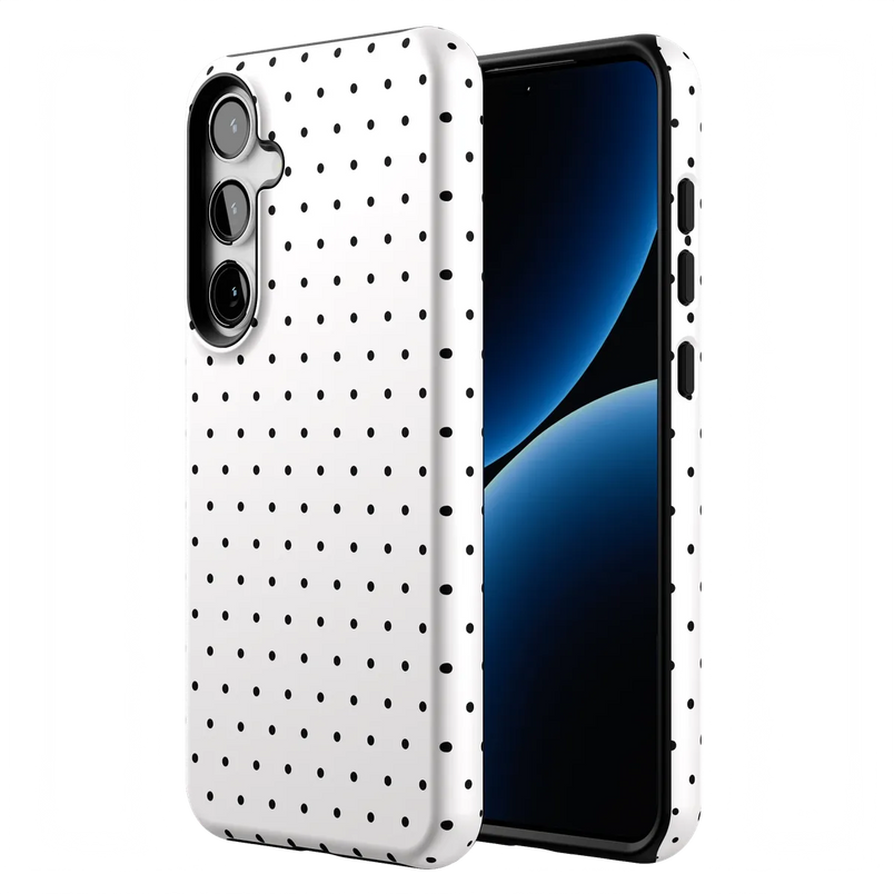 On the Dot | White Polka Dot Case