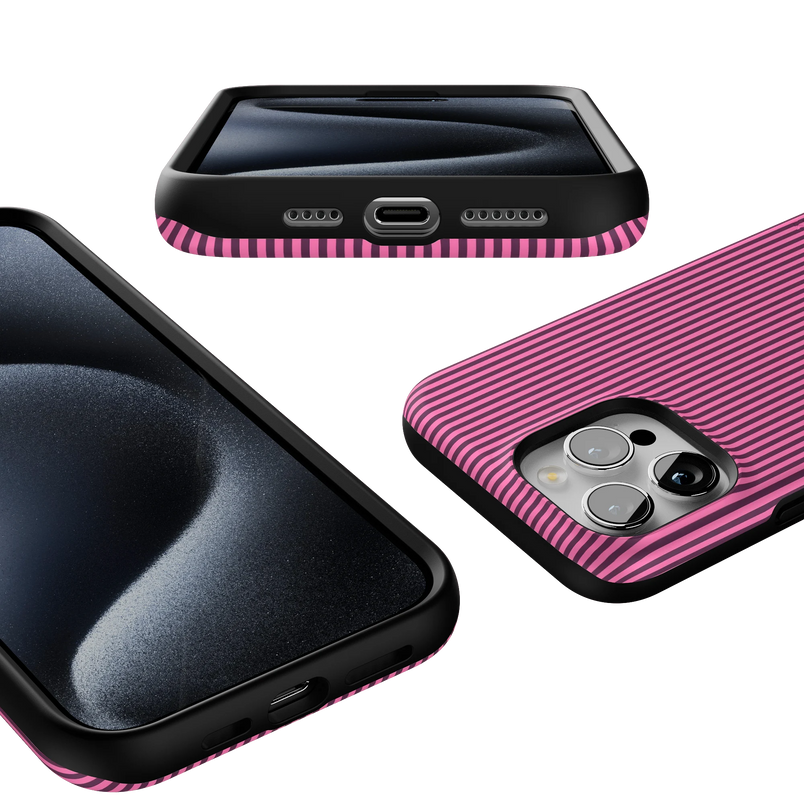 Stripes and the City | Pink & Purple Pinstripe Case