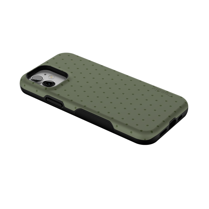 On the Dot | Olive Green Polka Dot Case