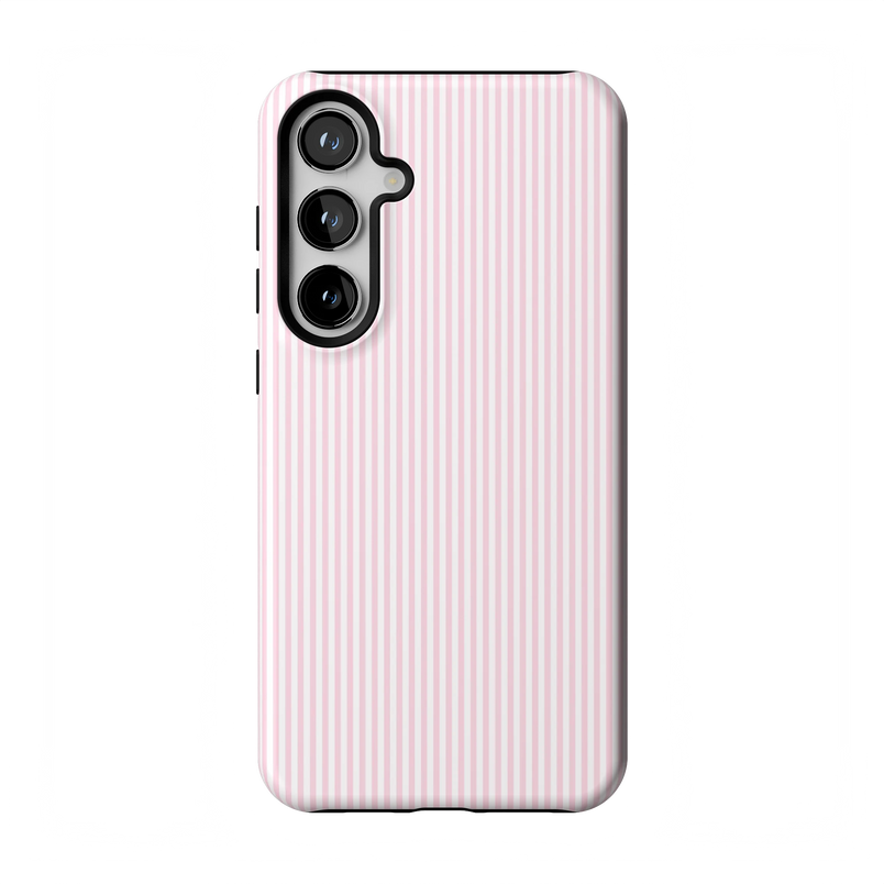 Stripes and the City | Light Pink Pinstripe Case - Galaxy S24 Plus