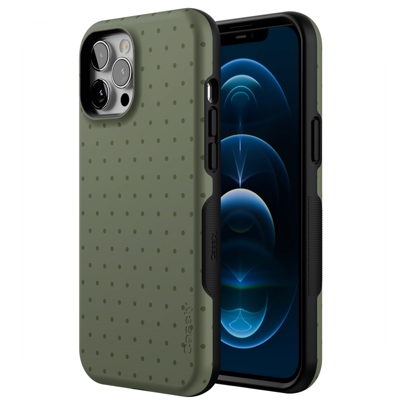 On the Dot | Olive Green Polka Dot Case