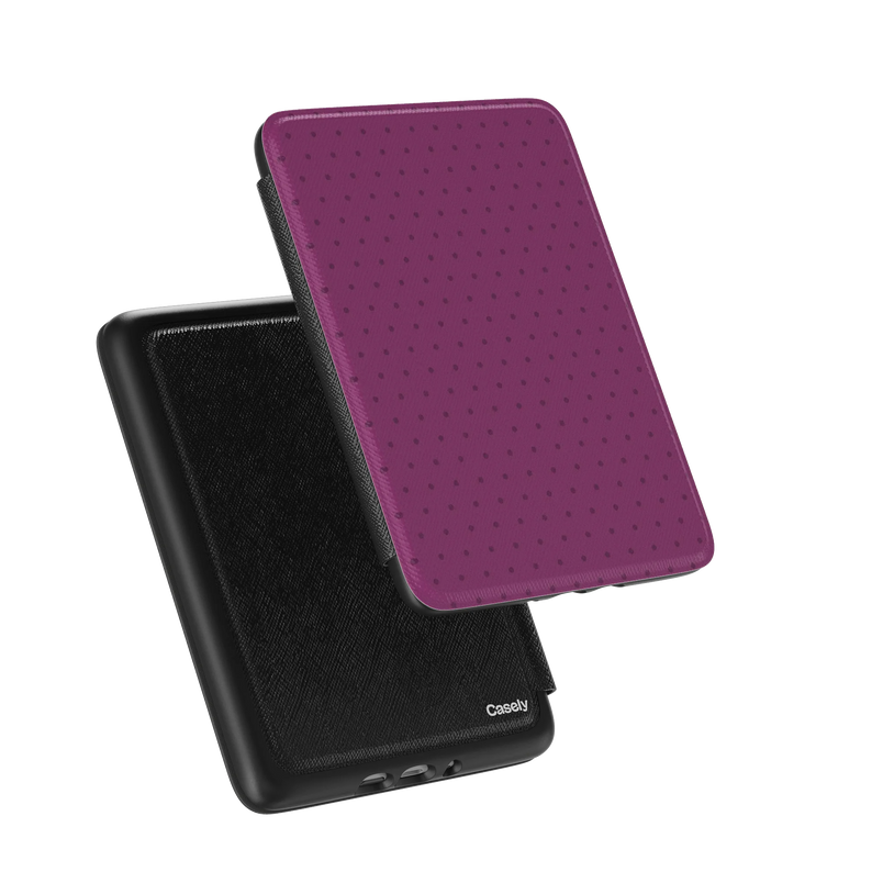 On the Dot | Plum Polka Dot Kindle Case