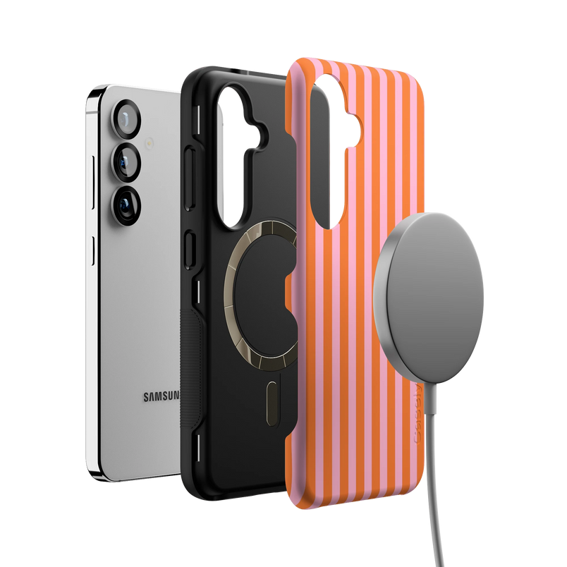 Perfect Stripes | Orange & Pink Stripes Case