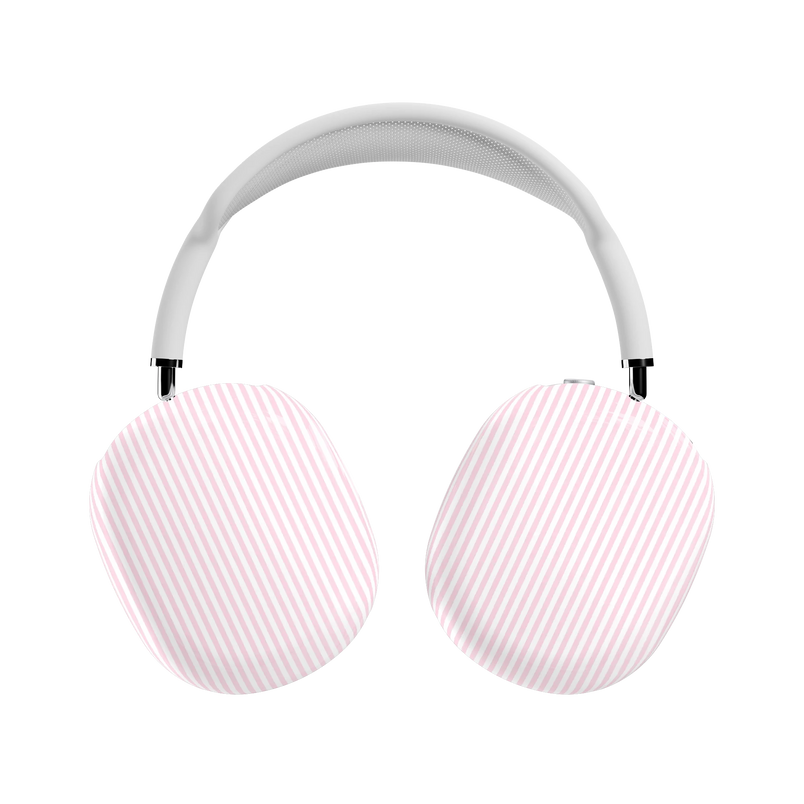 Stripes and the City | Light Pink Pinstripe AirPods Max Case - AirPods Max