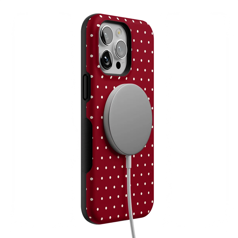 On the Dot | Maroon Polka Dot Case