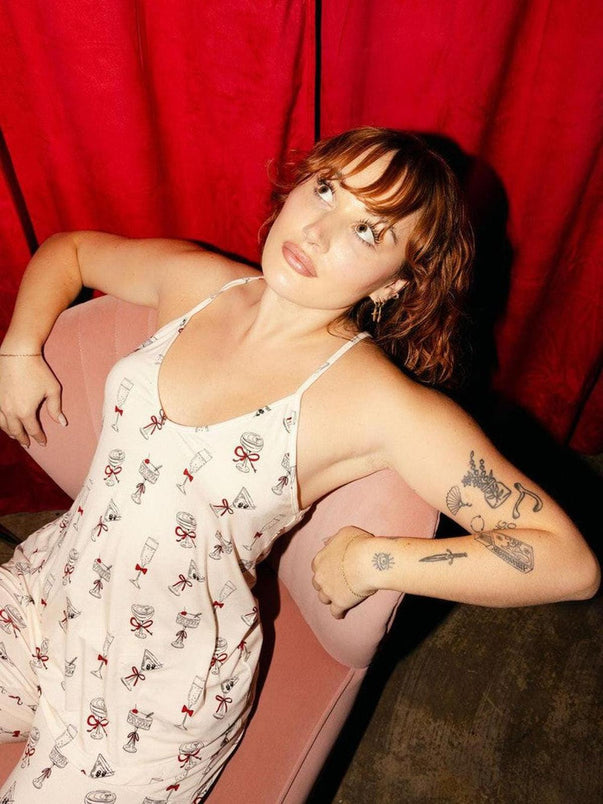 Bamboo Cozy Soft Pajama Cami Pajama Top Kitty and Vibe XS Tini 