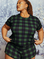 Bamboo Lounge Lover Baby Tee Pajama Top Kitty and Vibe 