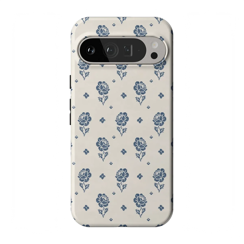 Seaside Stitch | Vintage Roses Case - Google Pixel 9 Pro XL