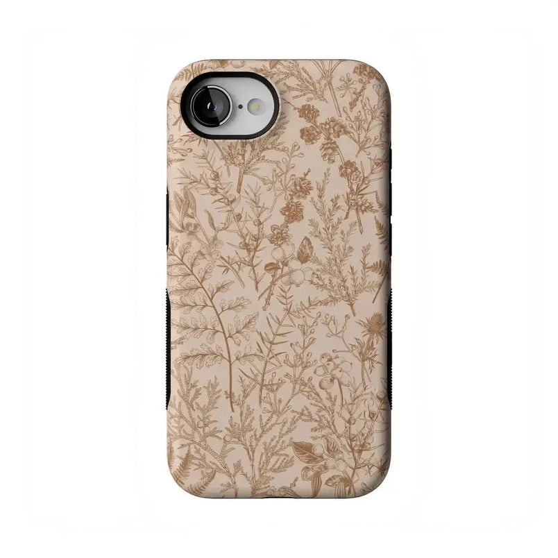 Beige Garden | Neutral Floral Case iPhone Case get.casely Bold Flex + MagSafe® iPhone 16e 