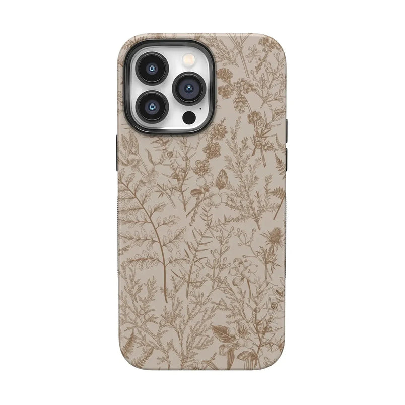 Beige Garden | Neutral Floral Case iPhone Case get.casely Bold + MagSafe® iPhone 14 Pro Max 