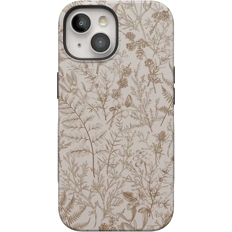 Beige Garden | Neutral Floral Case iPhone Case get.casely Bold + MagSafe® iPhone 15 Plus