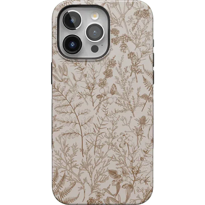 Beige Garden | Neutral Floral Case iPhone Case get.casely Bold + MagSafe® iPhone 15 Pro Max