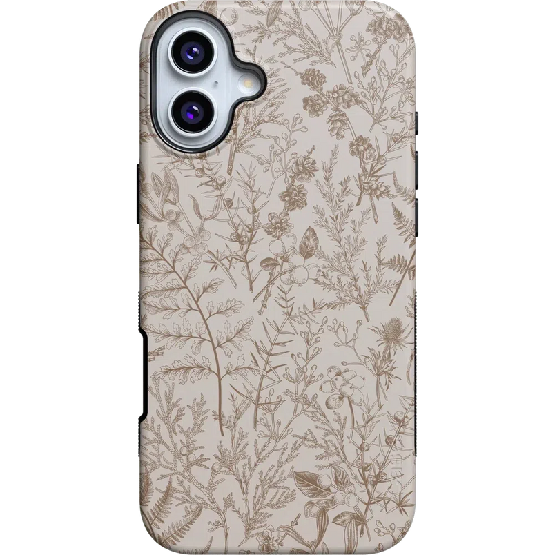 Beige Garden | Neutral Floral Case iPhone Case get.casely Bold + MagSafe® iPhone 16 Plus
