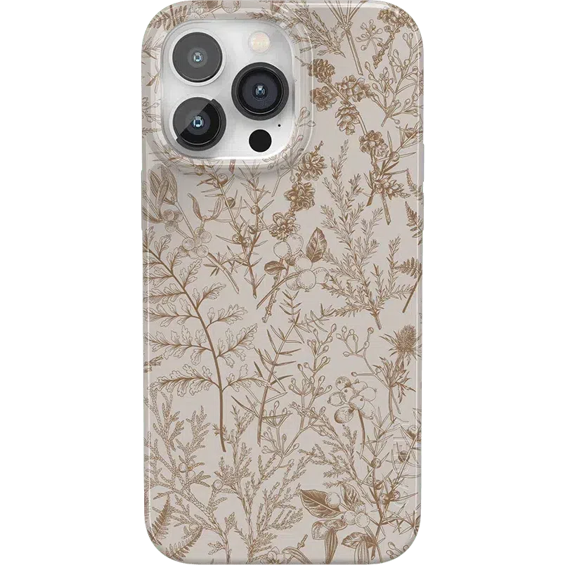 Beige Garden | Neutral Floral Case iPhone Case get.casely Classic + MagSafe® iPhone 14 Pro Max