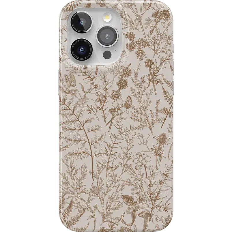 Beige Garden | Neutral Floral Case iPhone Case get.casely Classic + MagSafe® iPhone 15 Pro Max