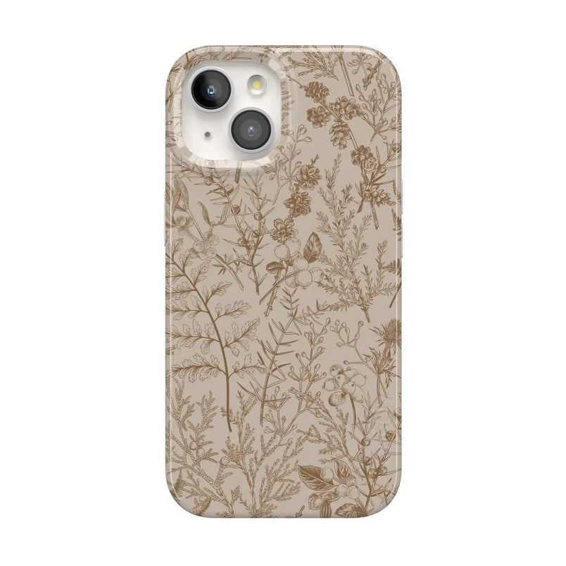 Beige Garden | Neutral Floral Case iPhone Case get.casely Classic + MagSafe® iPhone 15 
