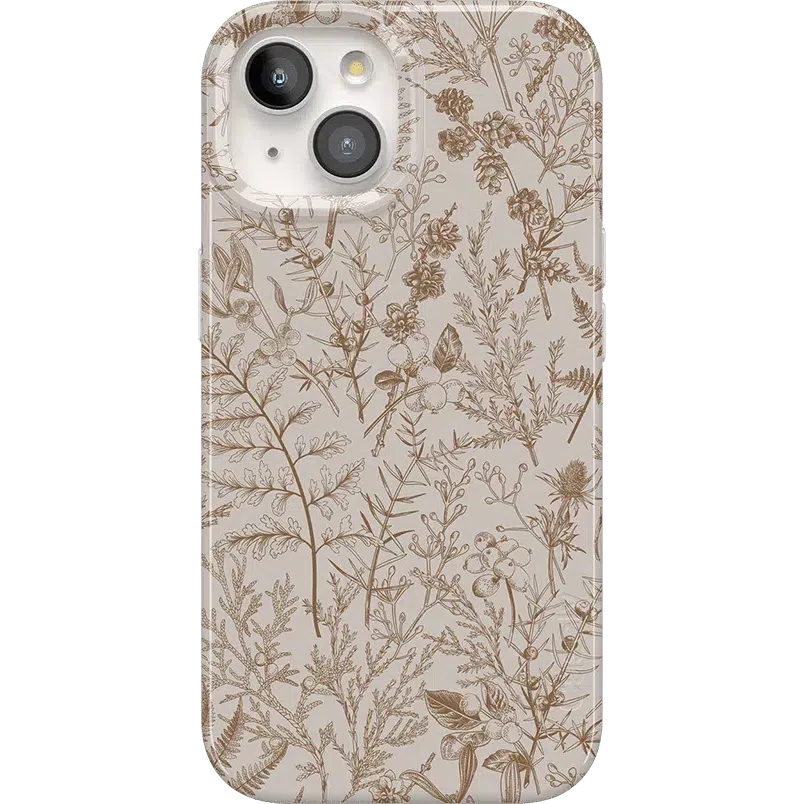 Beige Garden | Neutral Floral Case iPhone Case get.casely Classic + MagSafe® iPhone 15