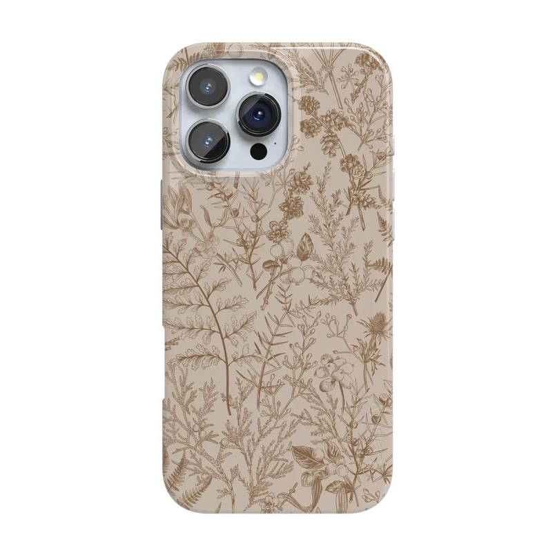 Beige Garden | Neutral Floral Case iPhone Case get.casely Classic + MagSafe® iPhone 16 Pro Max 