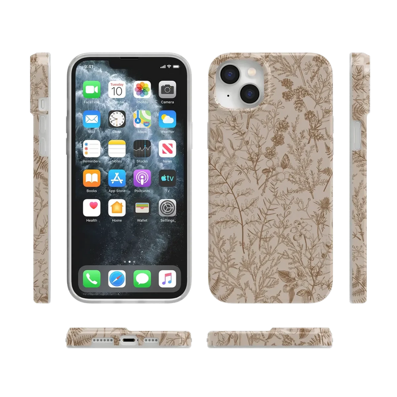 Beige Garden | Neutral Floral Case iPhone Case get.casely 