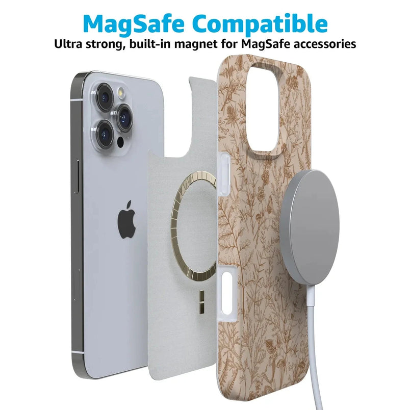 Beige Garden | Neutral Floral Case iPhone Case get.casely 