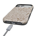 Beige Garden | Neutral Floral Case iPhone Case get.casely 