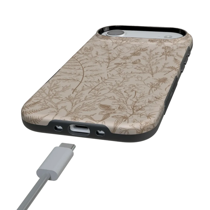 Beige Garden | Neutral Floral Case iPhone Case get.casely 