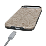 Beige Garden | Neutral Floral Case iPhone Case get.casely 