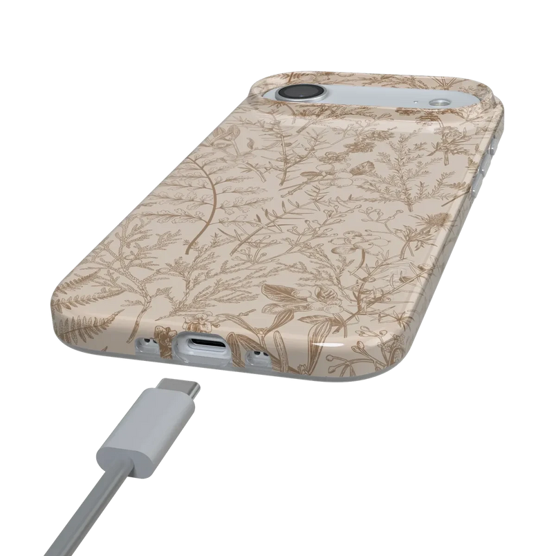 Beige Garden | Neutral Floral Case iPhone Case get.casely 