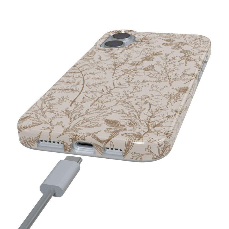 Beige Garden | Neutral Floral Case iPhone Case get.casely 