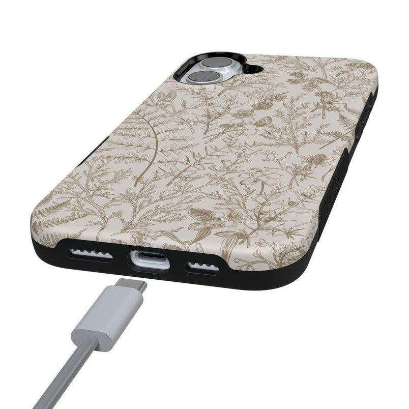 Beige Garden | Neutral Floral Case iPhone Case get.casely 