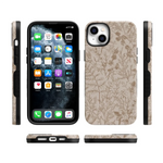 Beige Garden | Neutral Floral Case iPhone Case get.casely 