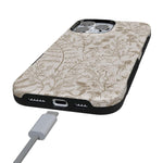 Beige Garden | Neutral Floral Case iPhone Case get.casely 