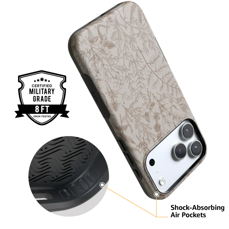 Beige Garden | Neutral Floral Case iPhone Case get.casely