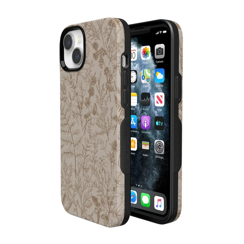 Beige Garden | Neutral Floral Case iPhone Case get.casely 
