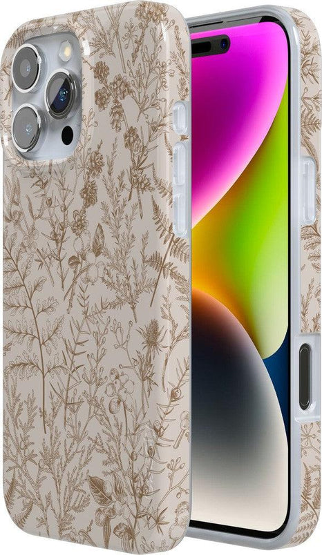 Beige Garden | Neutral Floral Case iPhone Case get.casely 