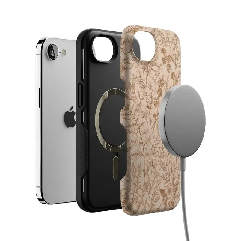 Beige Garden | Neutral Floral Case iPhone Case get.casely 
