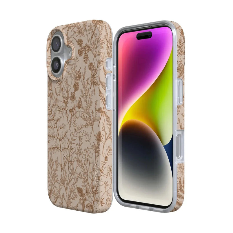 Beige Garden | Neutral Floral Case iPhone Case get.casely 