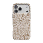 Beige Garden | Neutral Floral Case iPhone Case get.casely 