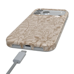 Beige Garden | Neutral Floral Case iPhone Case get.casely 
