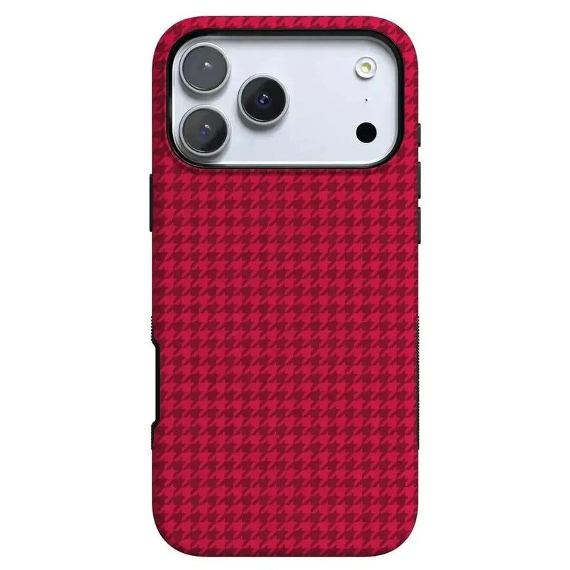 Best Dressed | Red Houndstooth Case iPhone Case get.casely Bold Flex + MagSafe® iPhone 17 Pro Max 