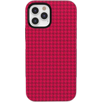 Best Dressed | Pink Houndstooth Case iPhone Case get.casely Bold + MagSafe® iPhone 12 Pro Max