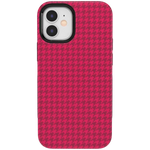 Best Dressed | Pink Houndstooth Case iPhone Case get.casely Bold + MagSafe® iPhone 12