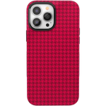 Best Dressed | Pink Houndstooth Case iPhone Case get.casely Bold + MagSafe® iPhone 13 Pro Max