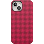 Best Dressed | Pink Houndstooth Case iPhone Case get.casely Bold + MagSafe® iPhone 15