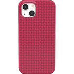 Best Dressed | Pink Houndstooth Case iPhone Case get.casely Classic + MagSafe® iPhone 13