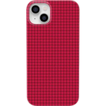 Best Dressed | Pink Houndstooth Case iPhone Case get.casely Classic + MagSafe® iPhone 14 Plus